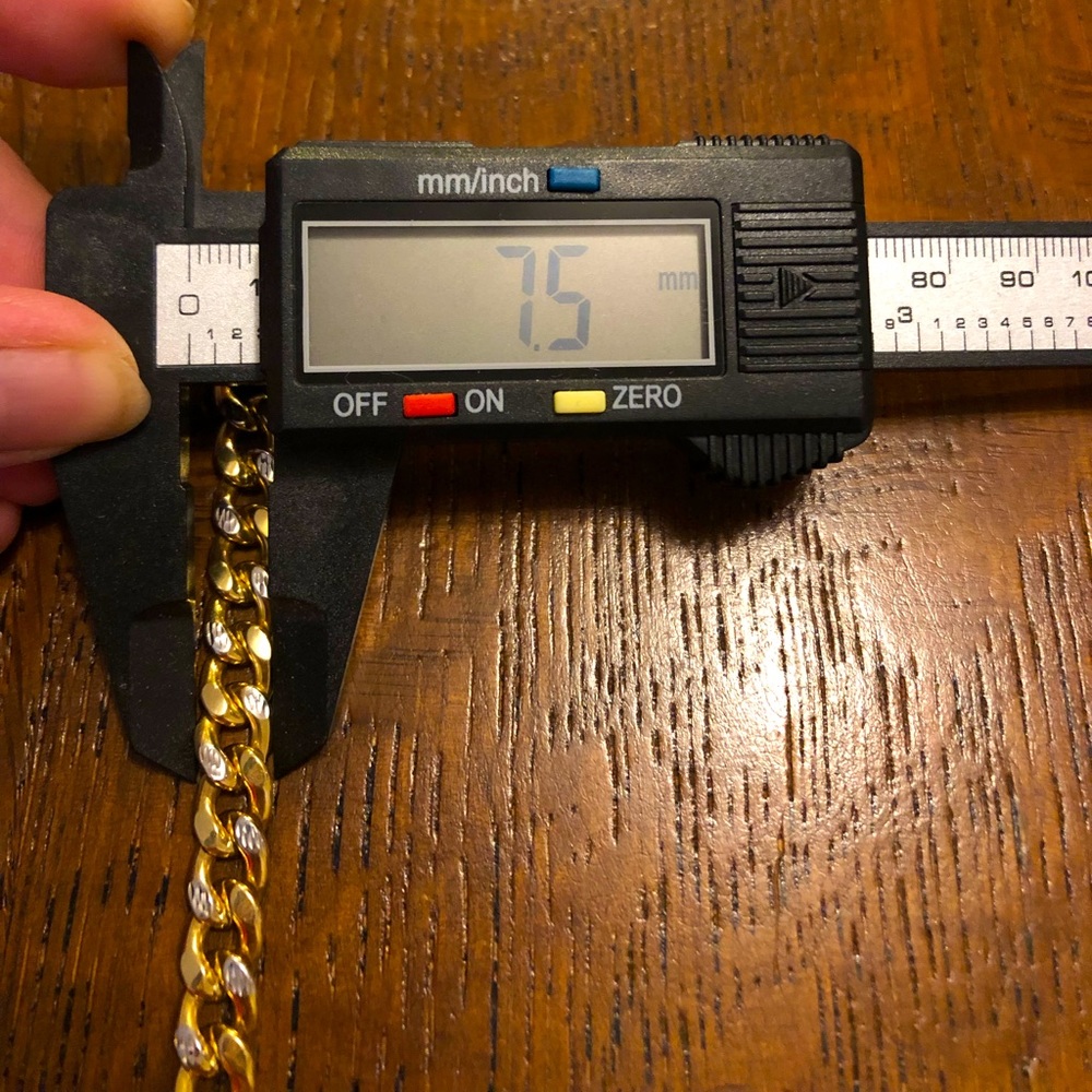 Thick Unisex Solid Gold Bracelet (Not Plated)